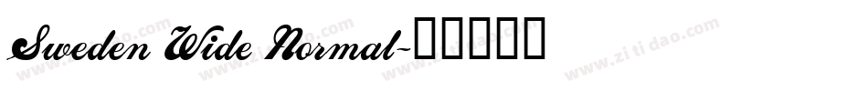 Sweden Wide Normal字体转换